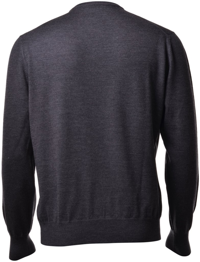 PULLOVER MANICA LUNGA SCOLLO A V 100% <br>LANA MERINOS