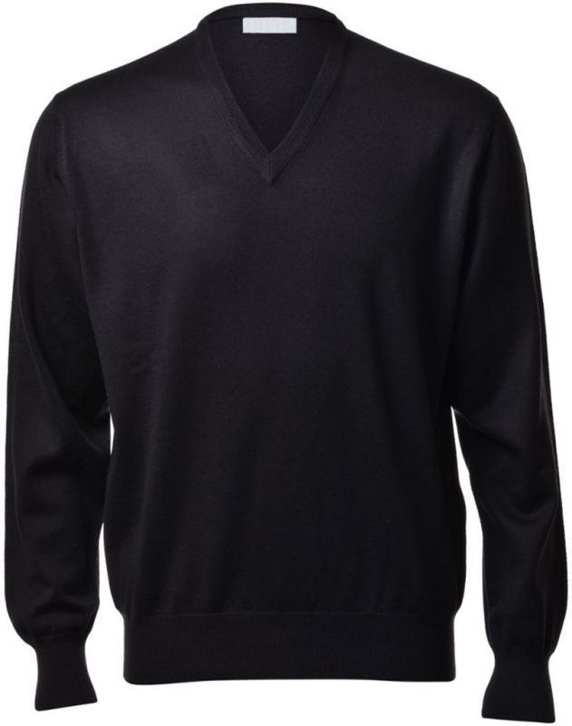 PULLOVER MANICA LUNGA SCOLLO A V 100% <br>LANA MERINOS