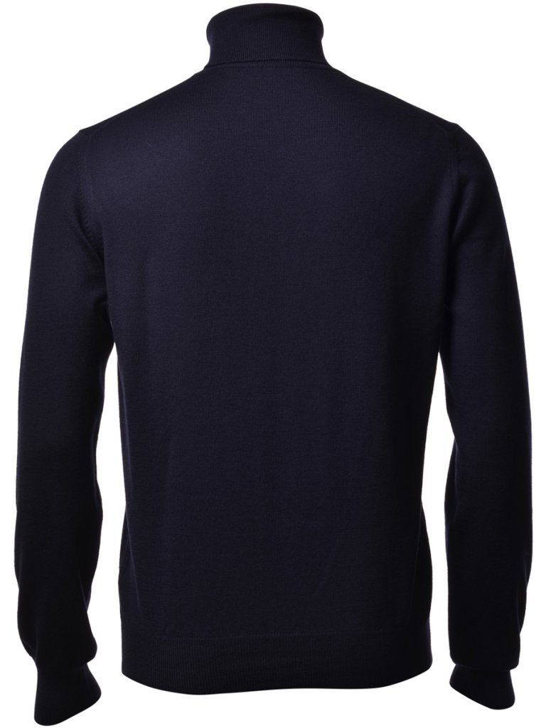 Maglione collo alto in pura lana merinos