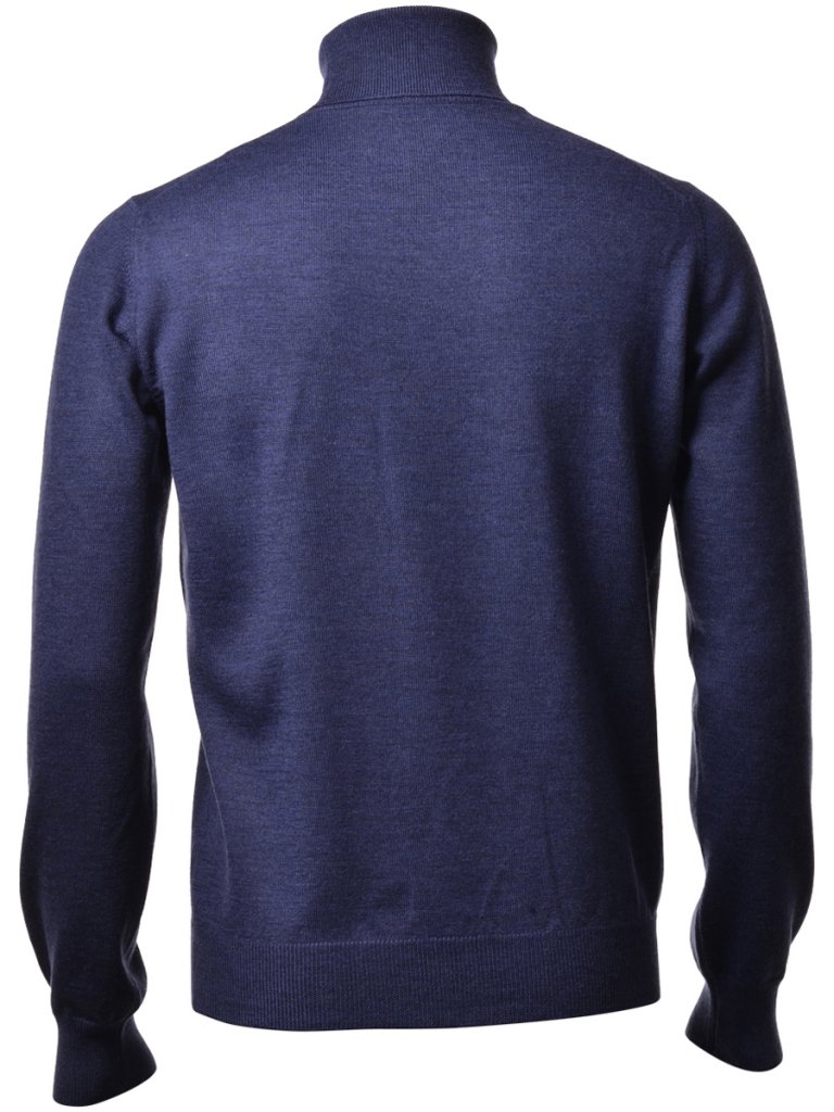 Maglione collo alto in pura lana merinos