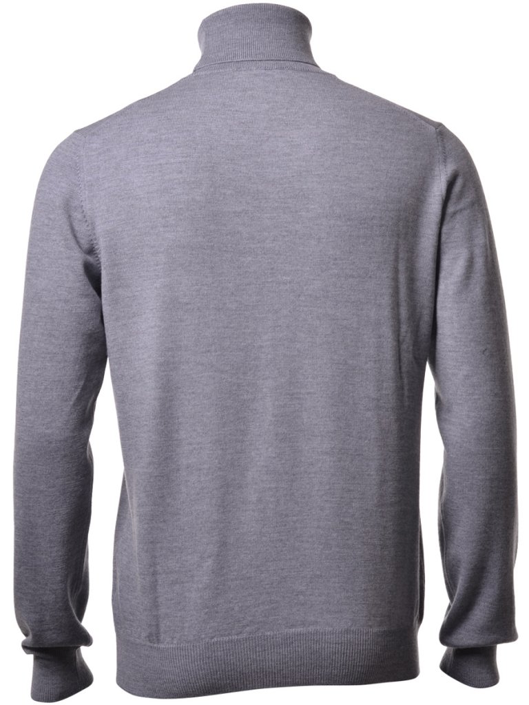 Maglione collo alto in pura lana merinos
