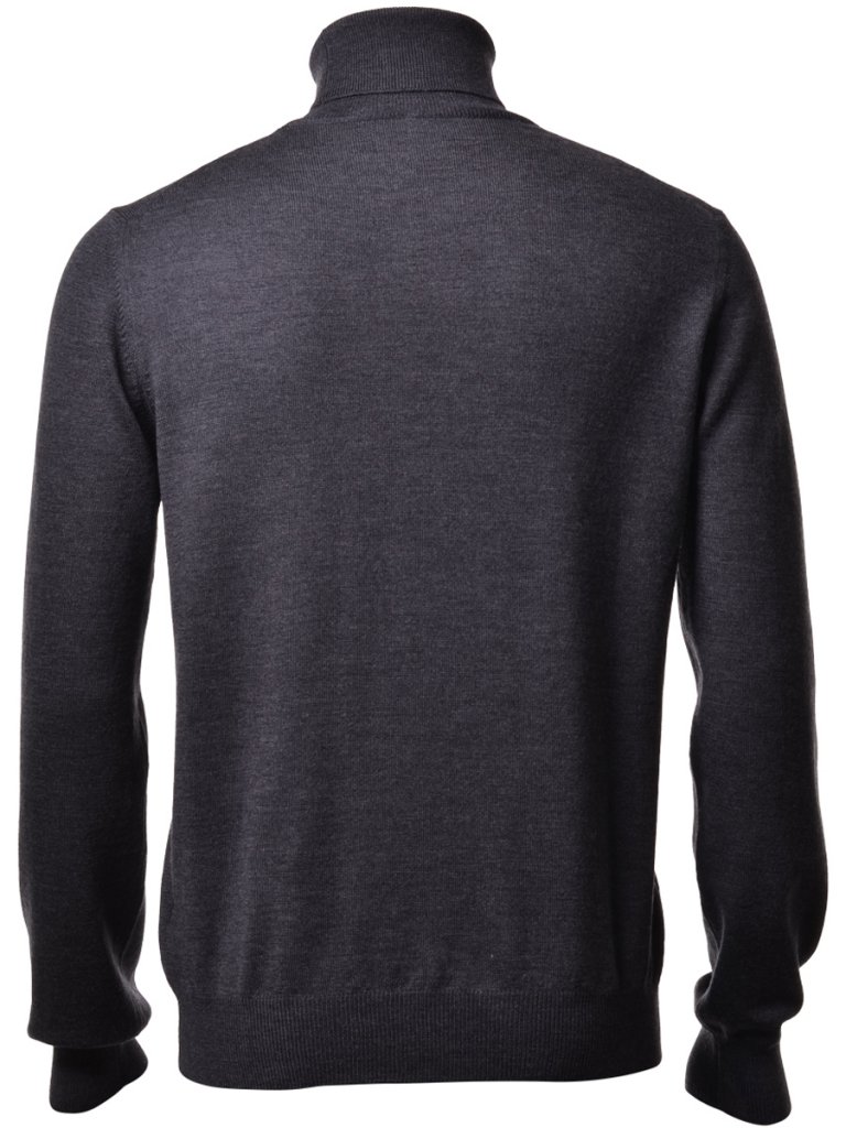 Maglione collo alto in pura lana merinos