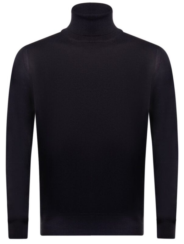 Maglione collo alto in pura lana merinos