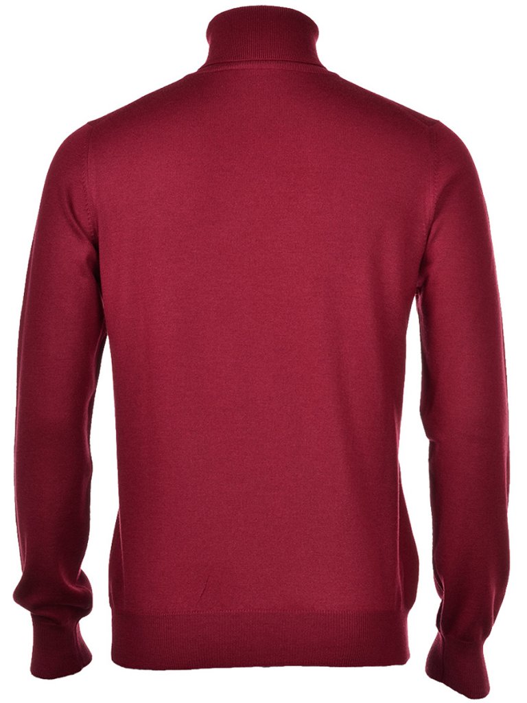 Maglione collo alto in pura lana merinos