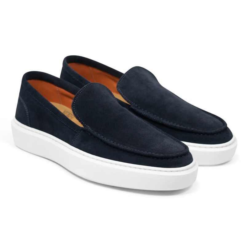 Mocassino Liscio Scamosciato 100% Vera Pelle Made in Italy